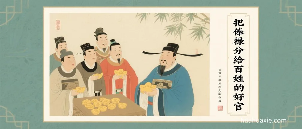 把俸禄分给百姓的好官