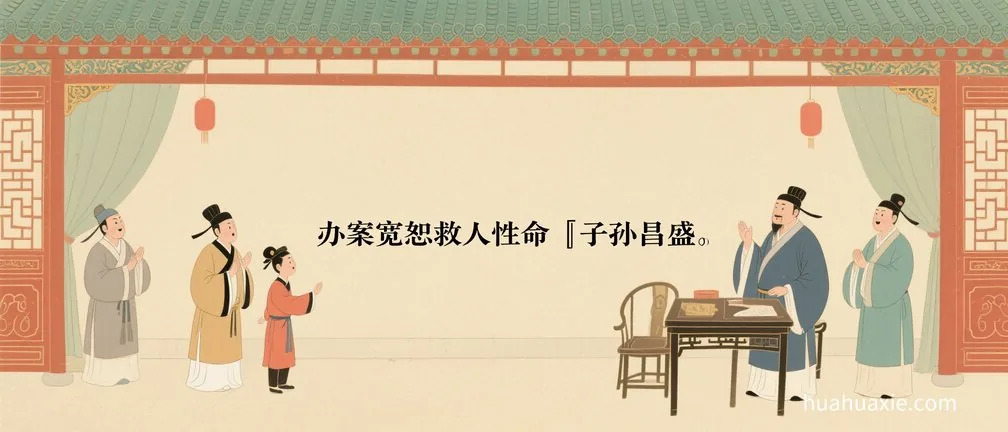 办案宽恕救人性命　子孙昌盛