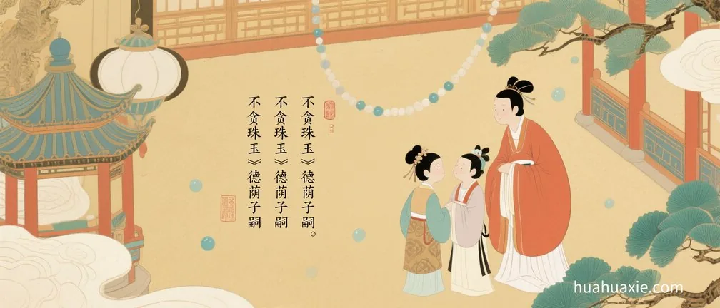 不贪珠玉　德荫子嗣