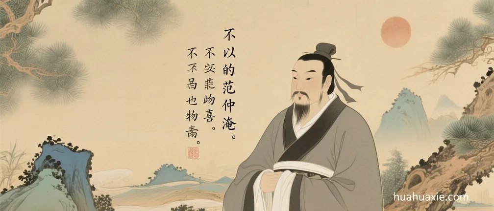 “不以物喜，不以己悲”的范仲淹
