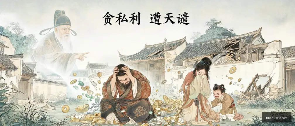 【传统文化】贪私利　遭天谴