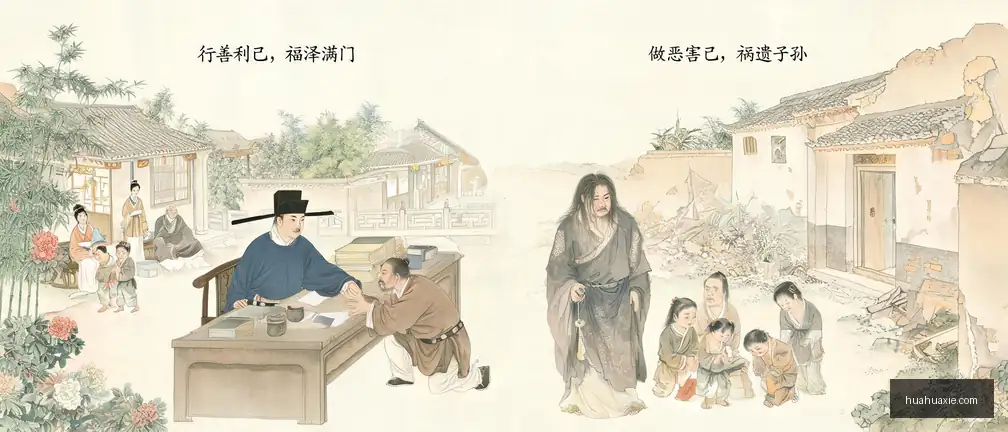 【传统文化】行善利己，福泽满门；做恶害己，祸遗子孙