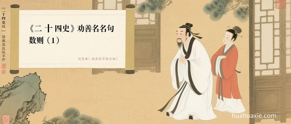 《二十四史》劝善名句数则（1）