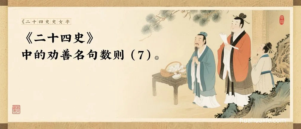 《二十四史》中的劝善名句数则(7)