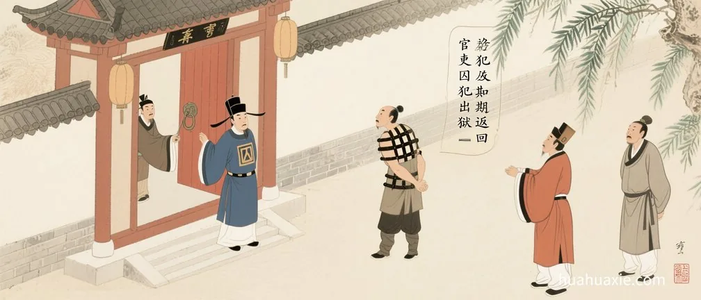 官吏放囚犯出狱　囚犯如期返回