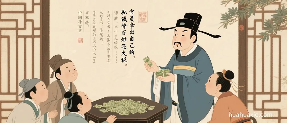 官员拿出自己的私钱替百姓还欠税