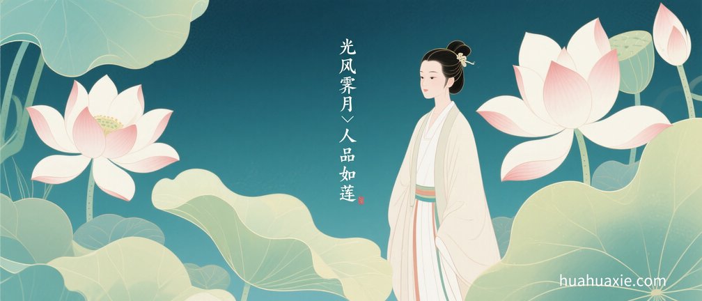 光风霁月　人品如莲