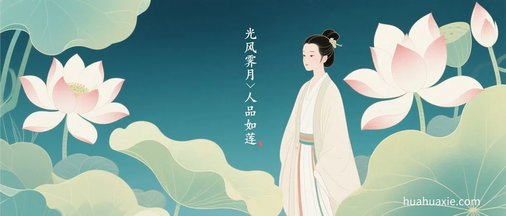 光风霁月　人品如莲