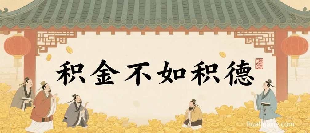 积金不如积德