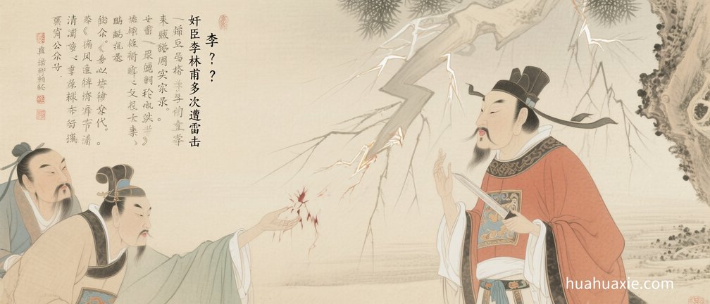 奸臣李林甫多次遭雷击