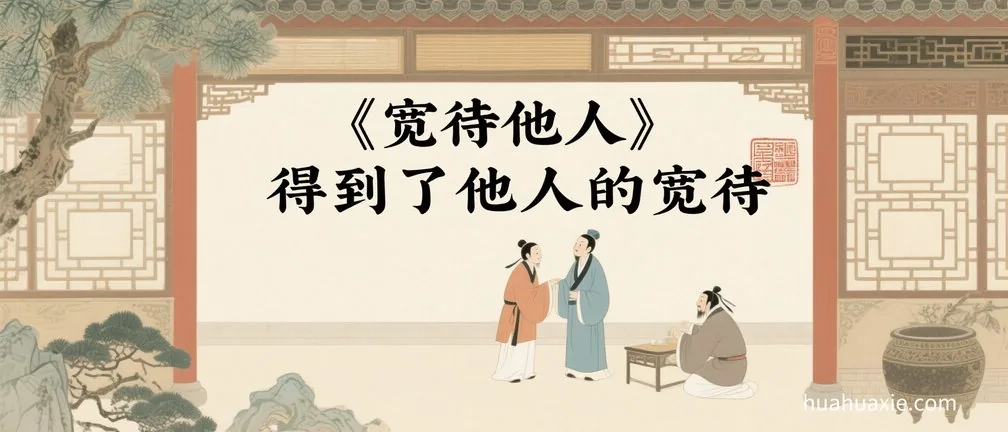 宽待他人　得到了他人的宽待