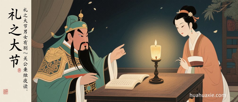礼之大节男女有别　关公秉烛夜读