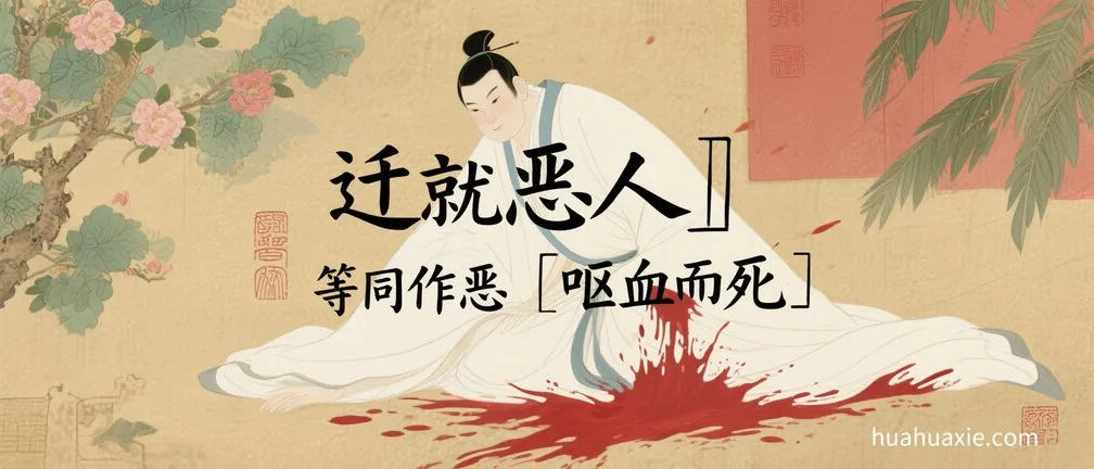 迁就恶人　等同作恶　呕血而死