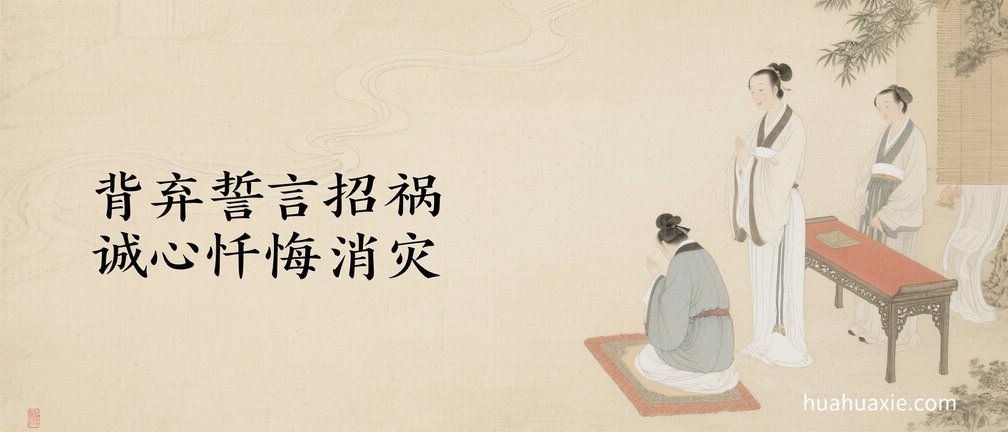 【神传文化】背弃誓言招祸　诚心忏悔消灾