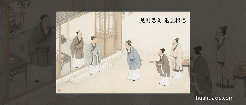 【神传文化】见利思义　退让积德