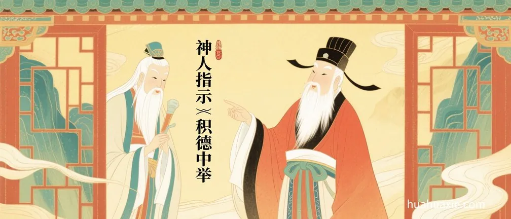 神人指示　积德中举