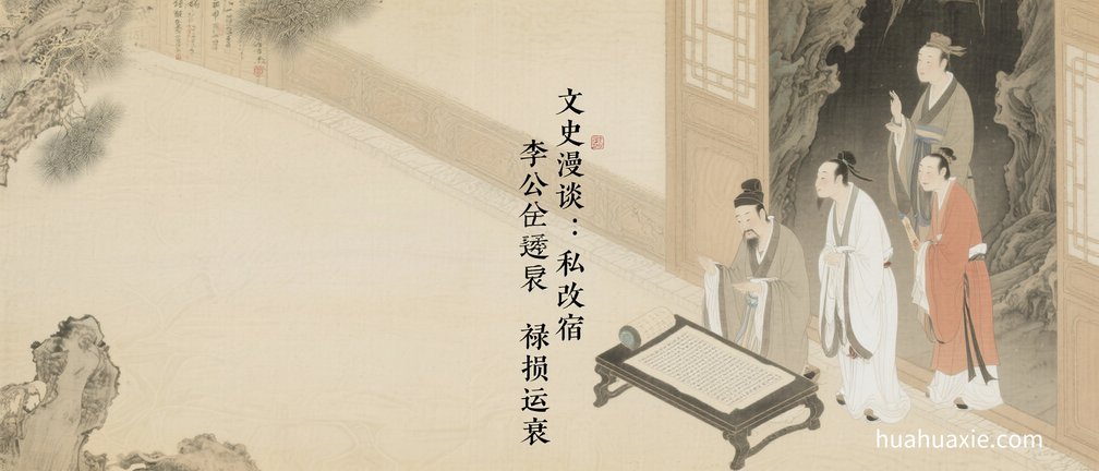 文史漫谈：私改宿命 禄损运衰