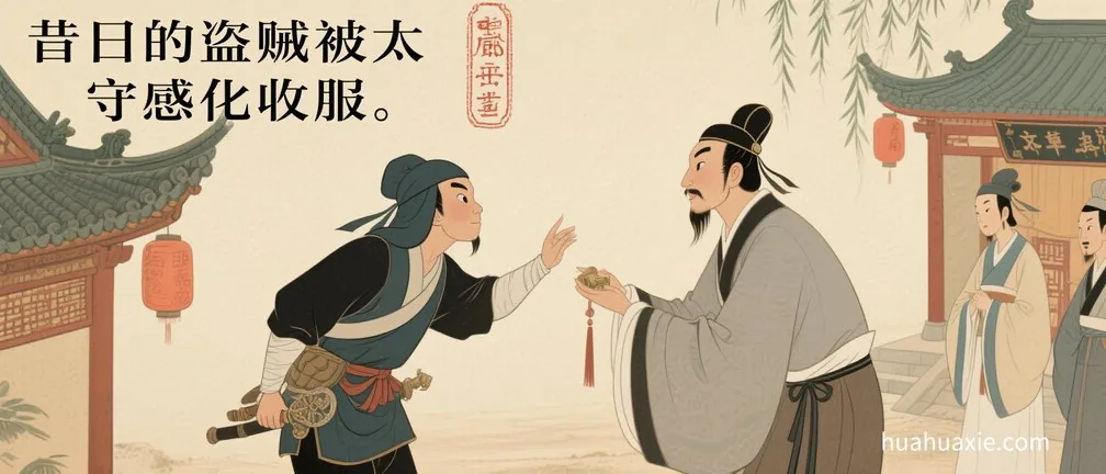 昔日的盗贼被太守感化收服