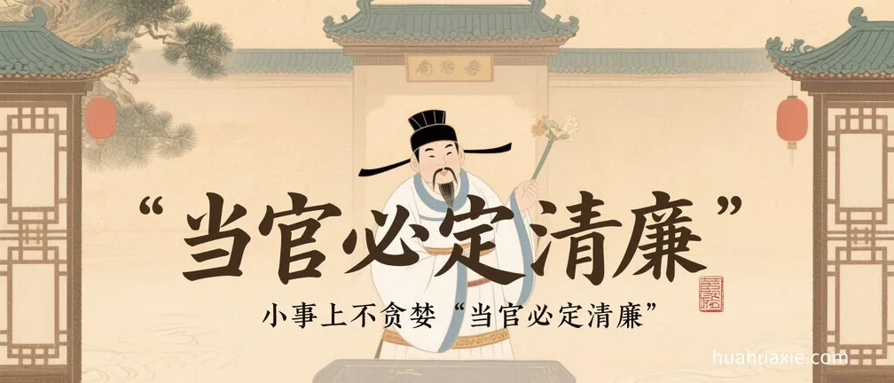 小事上不贪婪　当官必定清廉