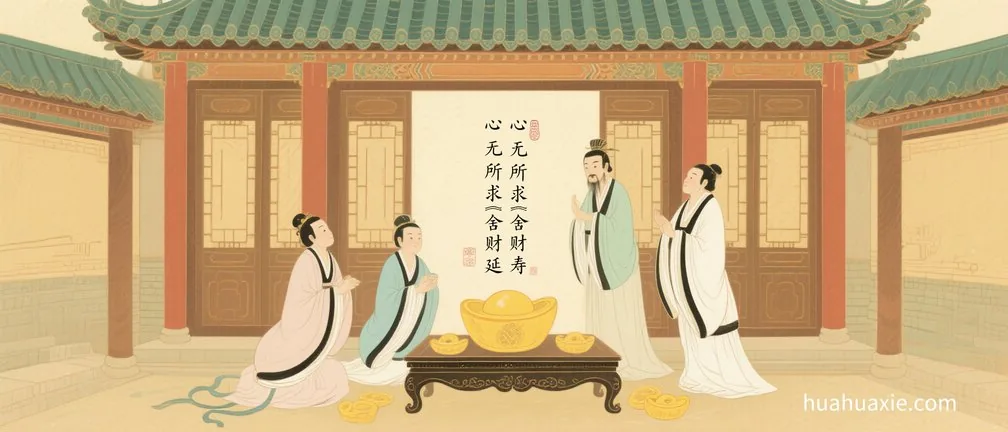 心无所求　舍财延寿