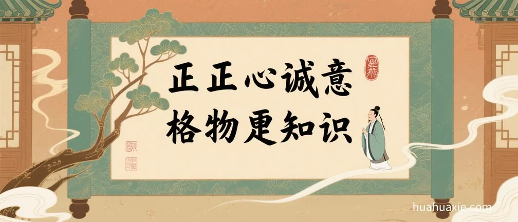 “正心诚意 格物致知”